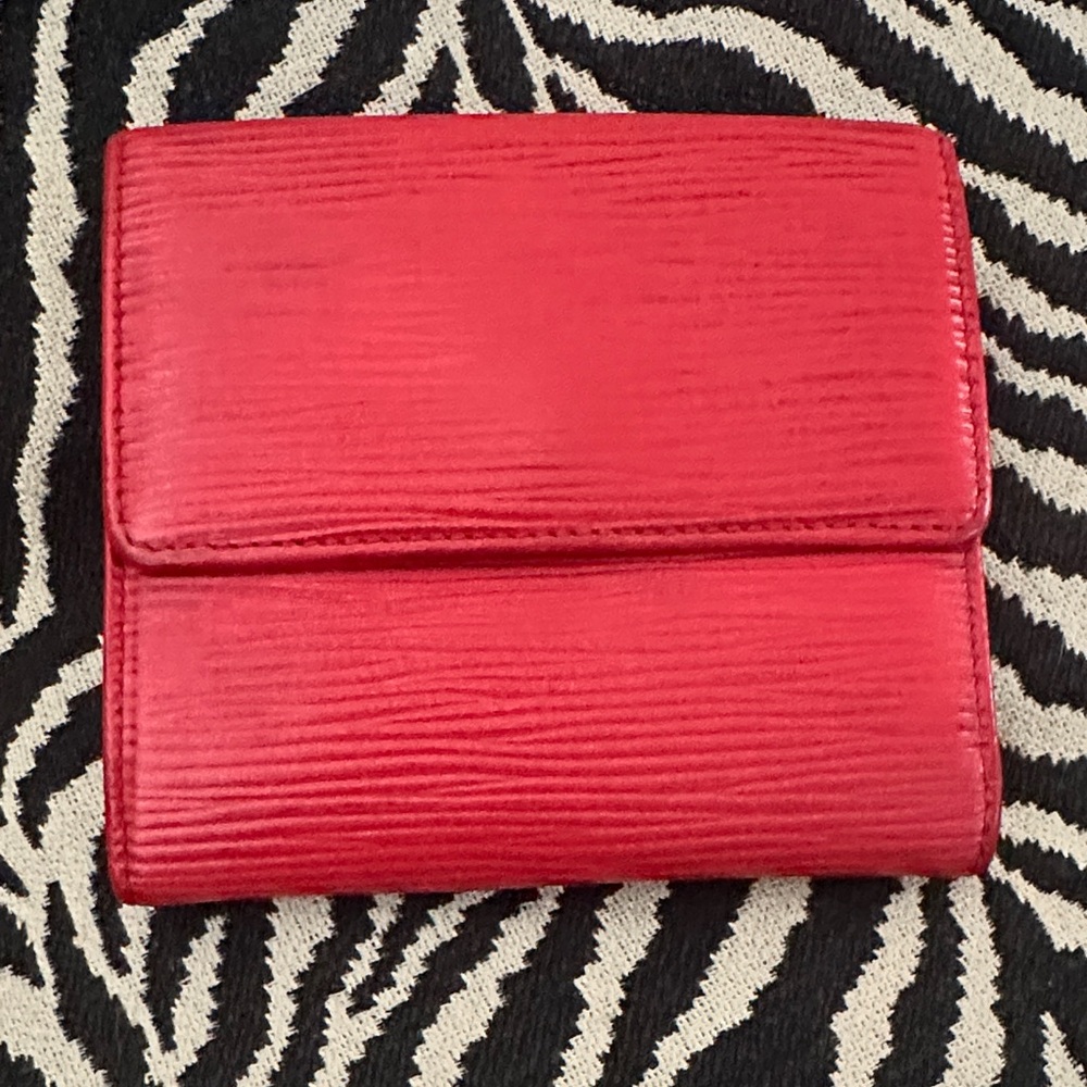Vintage Louis Vuitton Red Epi Leather Trifold Wallet